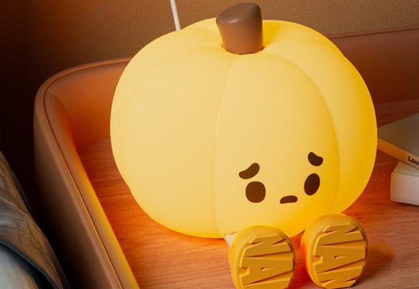 Cute Silicone Pumpkin Night Light - Option for Two-Pack