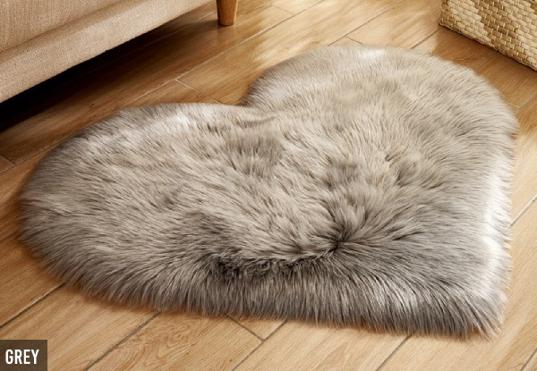 Heart-Shaped Area Rug - Six Colours & Four Sizes Available