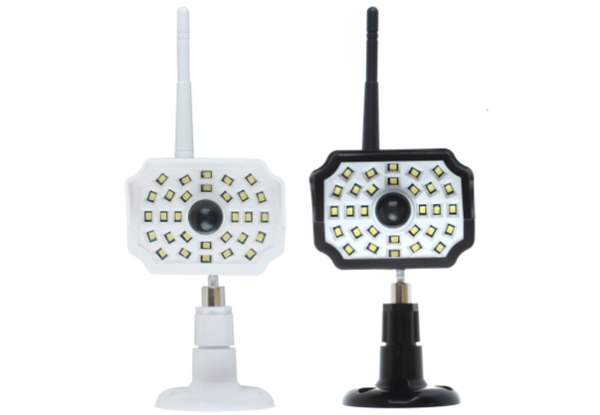 Solar-Powered LED Light Dummy Security Camera - Two Colours Available