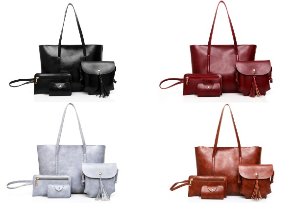 Four-Piece Purse & Bag Set - Four Colours Available