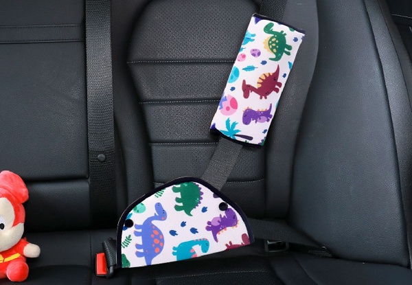 Car Seat Belt Retainer Shoulder Guard for Kids - Three Styles Available & Option for Two-Pack