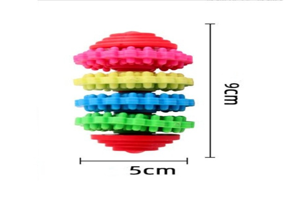 10-Pieces TPR Bite Resistant Colorful Grinder Teeth Dog Toy - Two Sizes Available