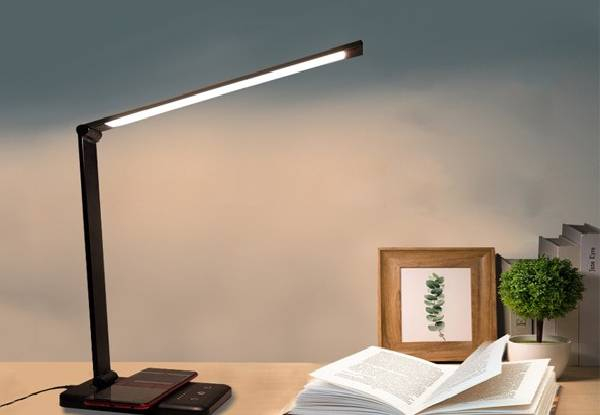 Multi-Functional LED Desk Lamp with Wireless Charger - Two Colours Available