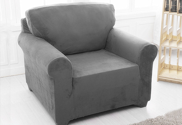 Washable Grey Sofa Cover for One-Seater