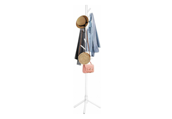 Eight-Hook Solid Wood Coat Rack - Two Colours Available