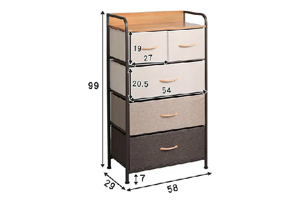 Five-Drawer Chest Tallboy - Option for Seven-Drawer