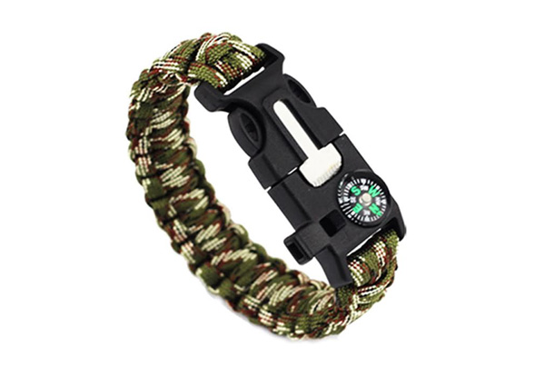 Two-Pack of Paracord Survival Bracelets with Free Delivery - Option for Four-Pack Available