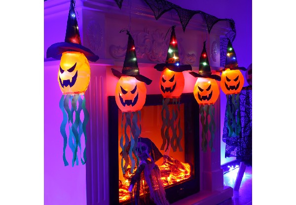 Five-Piece Halloween Ghost Pumpkin String Lights