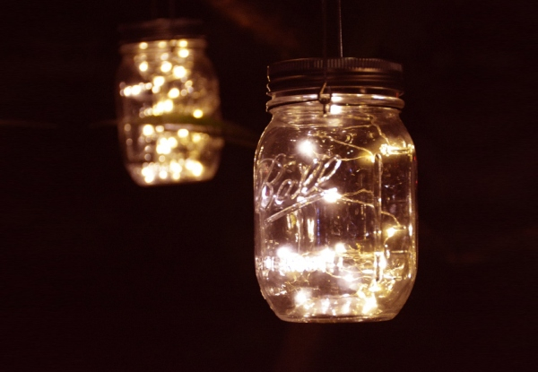 Solar LED String Seed Light with Mason Jar