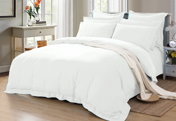 Ultra Soft 1000TC Tailored Duvet Cover Set - Available in Six Sixes & Option for Extra Pillowcase