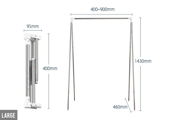 Foldable Travel Garment Rack - Available in Two Sizes