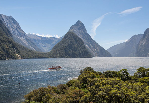 Two-Hour Morning Milford Sound Cruise incl. Bacon Buttie &  Orange Juice - Options for up to Four People & Family Pass