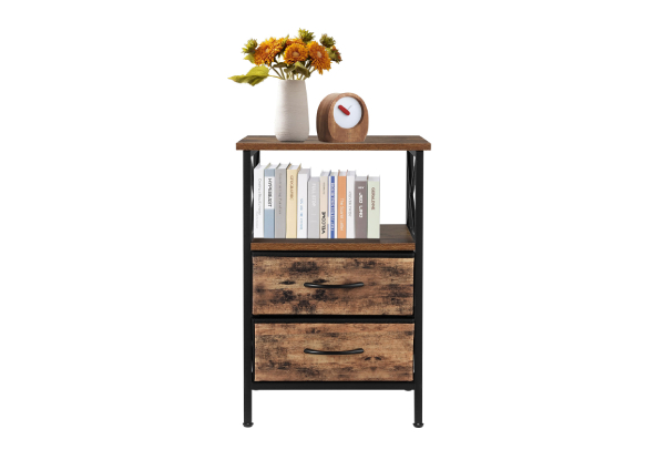 Two-Drawer Narrow Sofa Side End Table