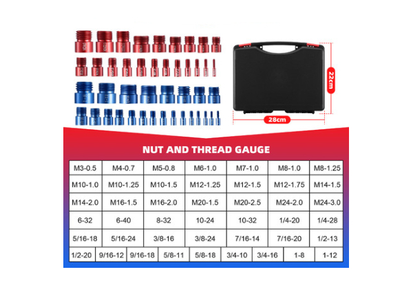 Nut & Bolt Tread Checker Kit Incl. Storage Box