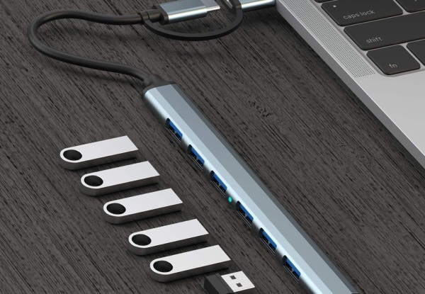 USB Hub 3.0 and 2.0 Docking Station with 7 Ports