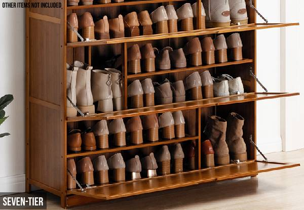 Shoe Rack Cabinet with Folding Doors - Two Options Available