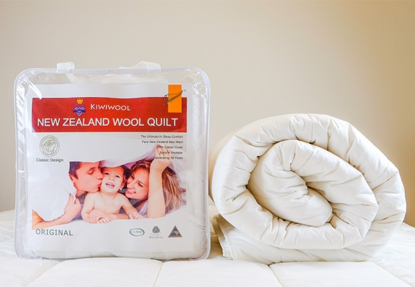 NZ Made Wool Duvet 400gsm - Five Sizes Available