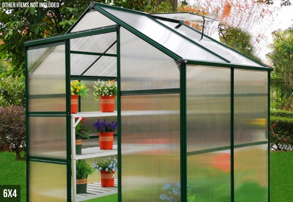 Greenzone Aluminium Greenhouse with 4mm Base - Two Sizes Available
