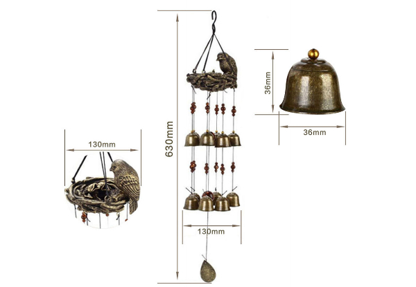 Bird Chime with 12 Wind Bells