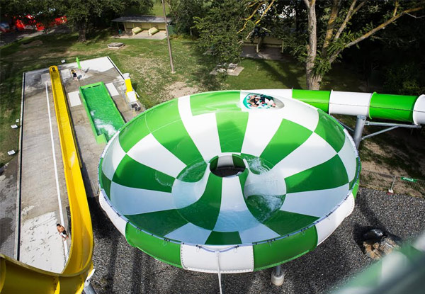 $8 for a Child or $10 for an Adult Admission incl. Pool Entry & Outdoor Slides