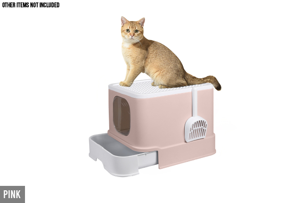 PaWz Fully Enclosed Kitty Litter Tray - Four Colours Available