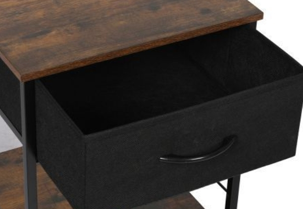 End Table with Storage Shelf