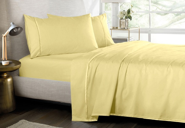 Bedding N Bath 1000TC Pure Egyptian Cotton Sheet Set - Available in Six Colours & Three Sizes