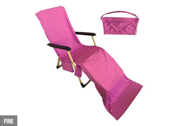 Cooling Lounge Chair Towel Cover with Pockets - Three Colours Available & Option for Two-Pack