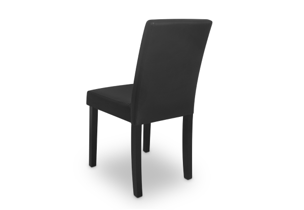 Two Black Low Back Dining Chairs