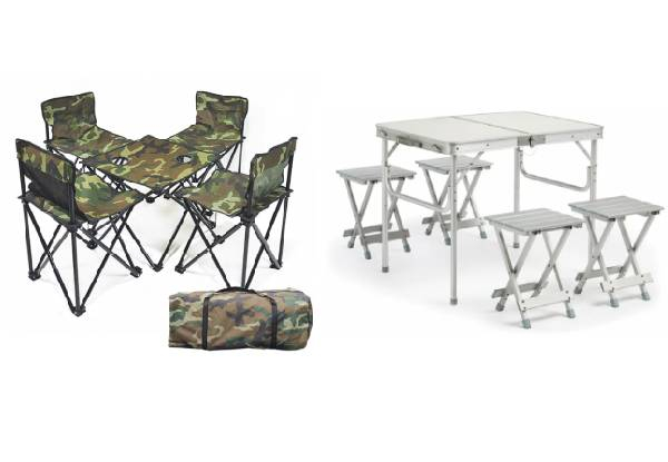 Outdoor Picnic Table & Four-Piece Chair Set Range - Two Options Available