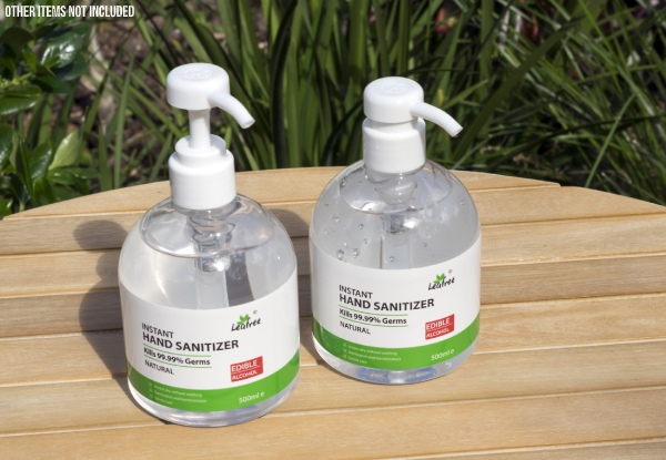 Leafree Instant Hand Sanitiser 500ml - Option for 12 or 24-Pack