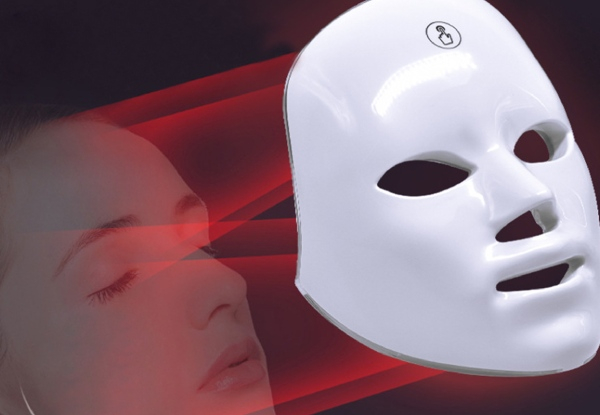 Seven Colour LED Light Therapy Face Mask - Option for Two-Pack