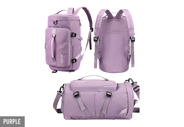 Travel Duffle Backpack with Shoes Compartment & Wet Pocket - Five Colours Available