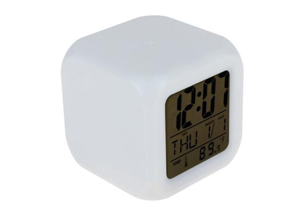 LED Colour Changing Digital Alarm Clock with Free Delivery
