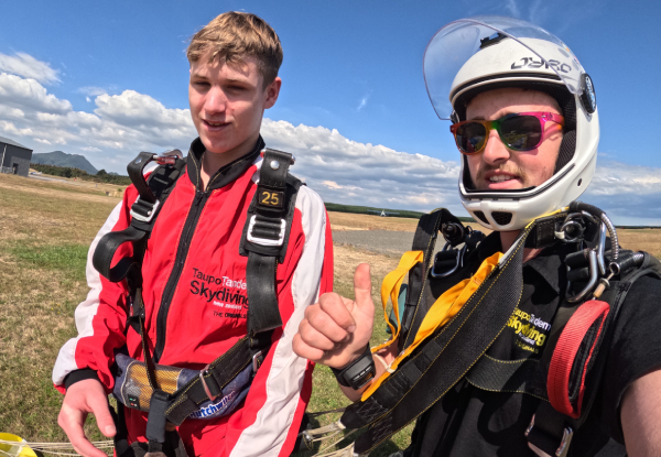 12000-Feet Tandem Skydive Package incl. $40 Voucher Towards a Camera Package or Exit Image - Option for 15000-Feet