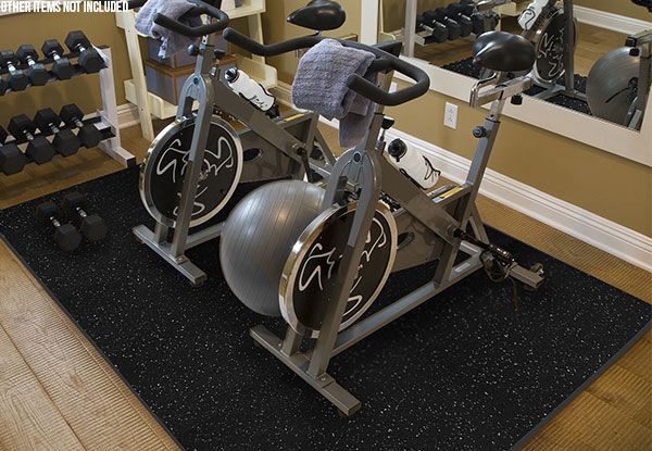 Heavy Duty Rubber Fitness Floor Mats - Two Sizes Available