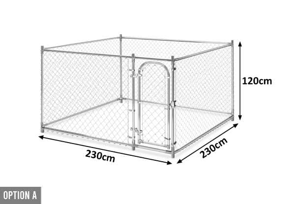 Outdoor Galvanised Steel Frame Dog Run Range - Eight Options Available