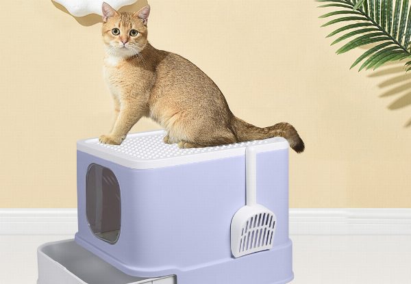 PaWz Fully Enclosed Cat Litter Box - Four Colours Available