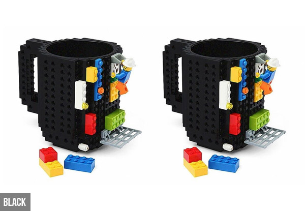 Two-Pack of Building Brick Mugs - Five Colours Available with Free Metro Delivery