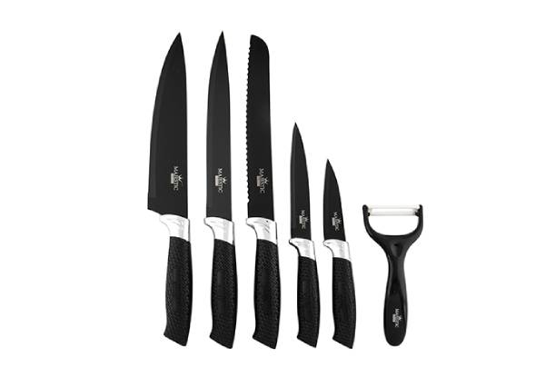 Five-Piece Majestic Swiss Knife Set & Bonus Peeler