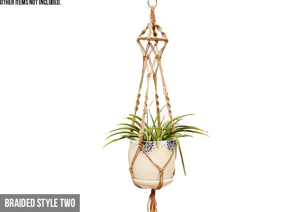 Garden Plant Rope Hanger - Range of Styles Available with Free Delivery