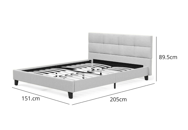 Amoret Linen Double Bed Frame