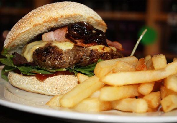 $22 for Any Two Burgers with Fries & Dipping Sauces (value $32)