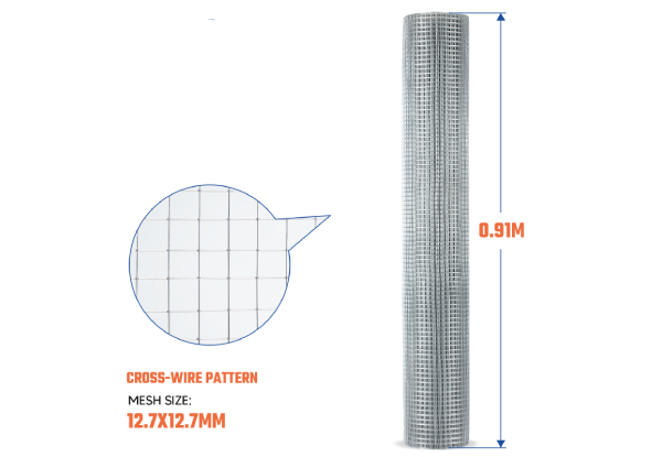 Galvanised 20m Welded Wire Mesh Fence Roll