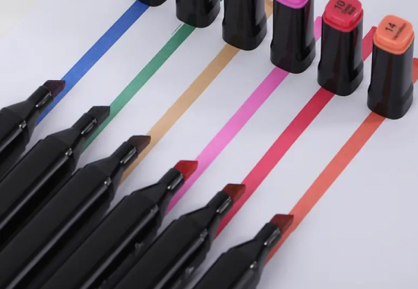 24-Colour Dual Tip Marker Pen Set - Option for 60 Colours