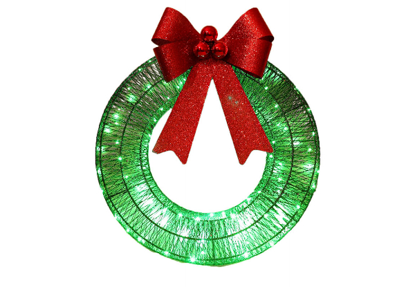 LED Christmas Wreath Decor - Two Colours Available