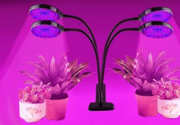 Four-Head USB LED Plant Grow Light - Option for Two-Piece