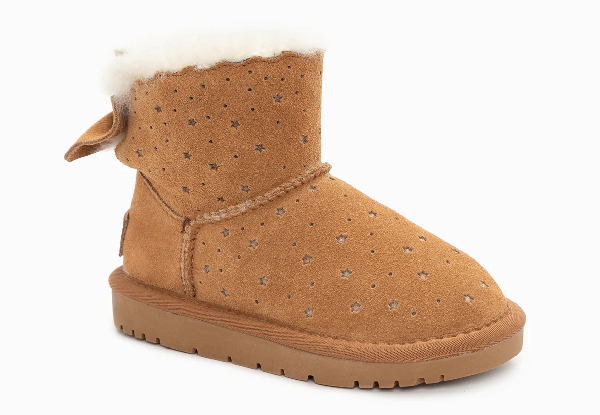 Ozwear Ugg Kids Mini Bailey Bow Starry Boots - Two Colours & Six Sizes Available