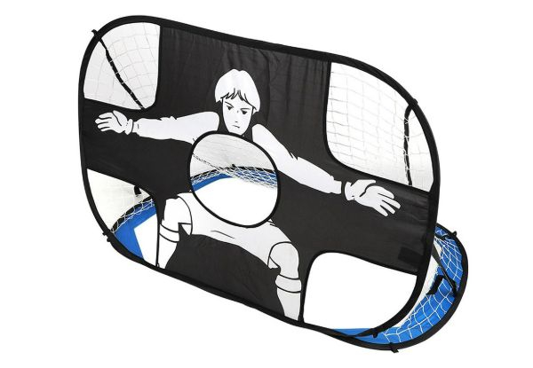 Two-in-One Kids Soccer Pop-Up Goal Net