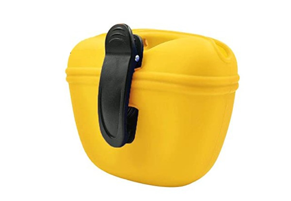 Silicone Dog Treat Pouch with Magnetic Closure & Waist Clip - Four Colours Available